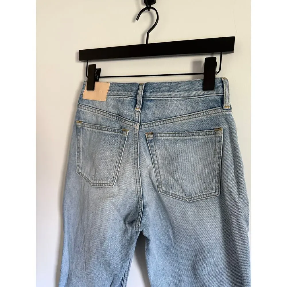 $118 Everlane Cheeky Straight Jean - Light Wash - 25R